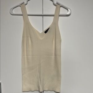 Banana Republic Cream Fitted Sleeveless Tank